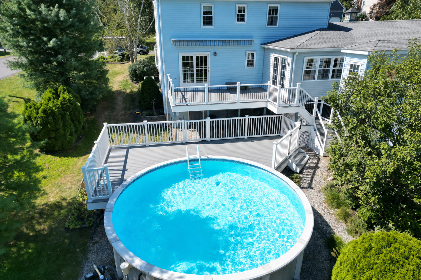 Pool deck construction in Hermosa Beach, CA